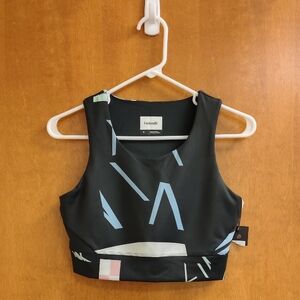Underalls Cropped Sports Top With Built In Bra